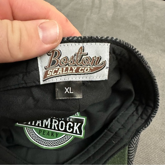 Boston Scally Co The Shamrock Peaky XL Cap Gray Herringbone St Paddy’s Day Irish - Picture 7 of 7